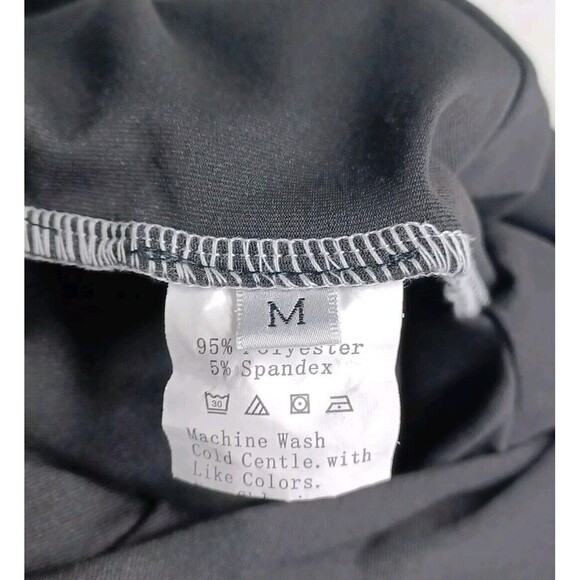 Womens Jumpsuit Black Long Sleeve Stretch Raw Demeanor M - Picture 8 of 9